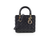 Christian Dior Medium Lambskin Lady Dior Black